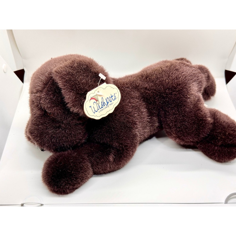 Wishpets Reilly Chocolate Lab Plush Dog 1997 Vintage Brown Puppy 12" NWT 63001
